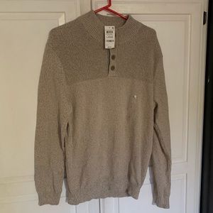 NWT club room sweater jacket beige brown